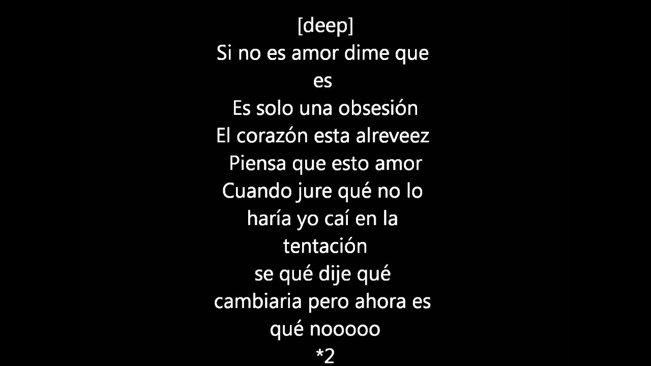 no es amor deep y crasek con letra