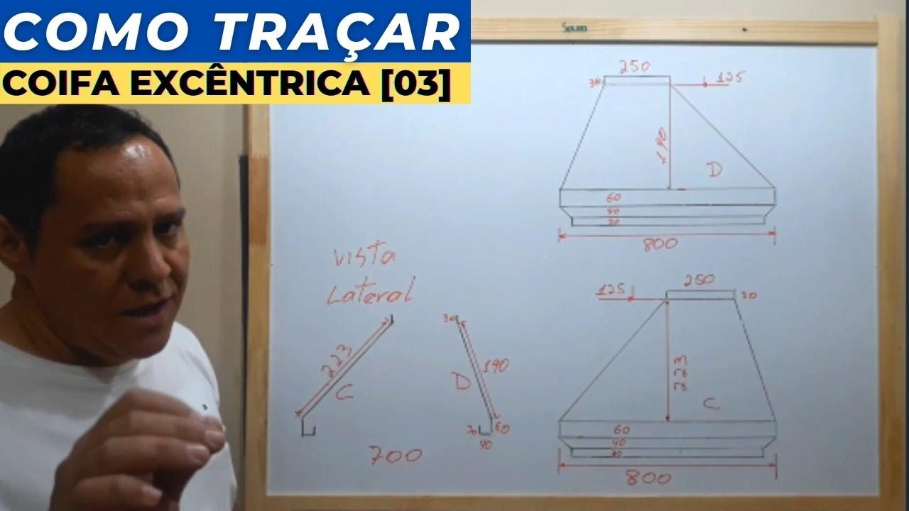 ✅[ATUALIZADO]Como traçar uma coifa ,com saída excêntrica .