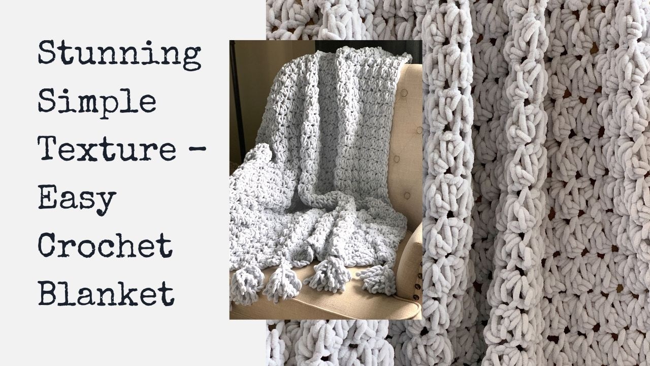 Easiest crochet blanket!  A fast and beautiful crochet blanket pattern.  Crochet for beginners!