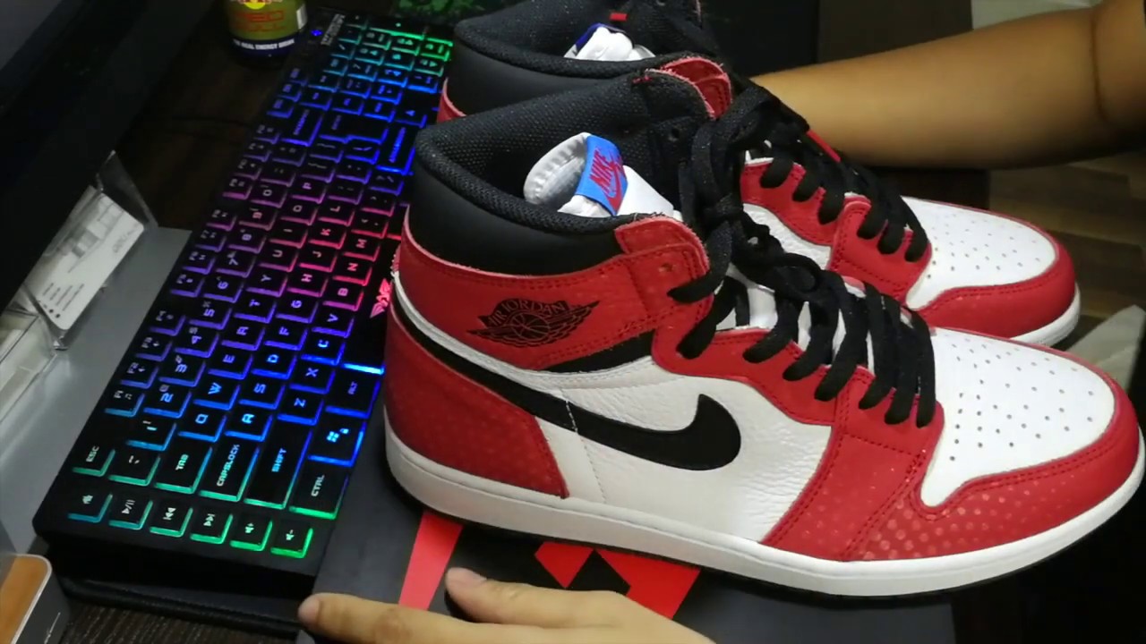 Đập hộp Air Jordan 1 Origin Story / Spider Man.