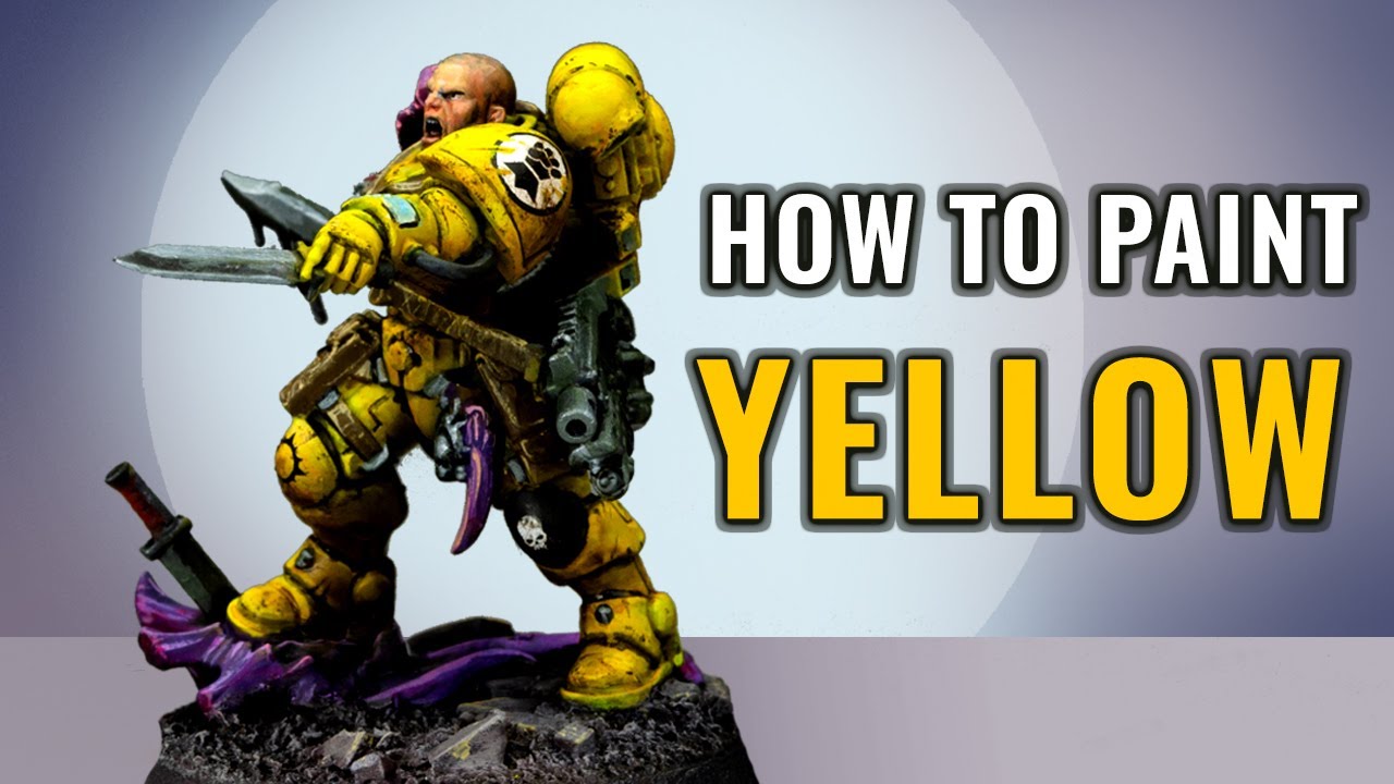 Помните, что миниатюры Warhammer нужно красить жёлтым цветом.