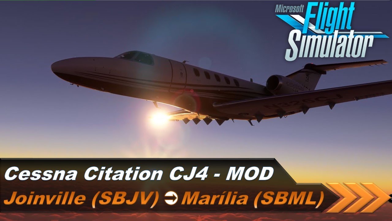 Voo Completo: Joinville-SC ➡ Marília-SP - Cesnna Citation CJ4 - EP144