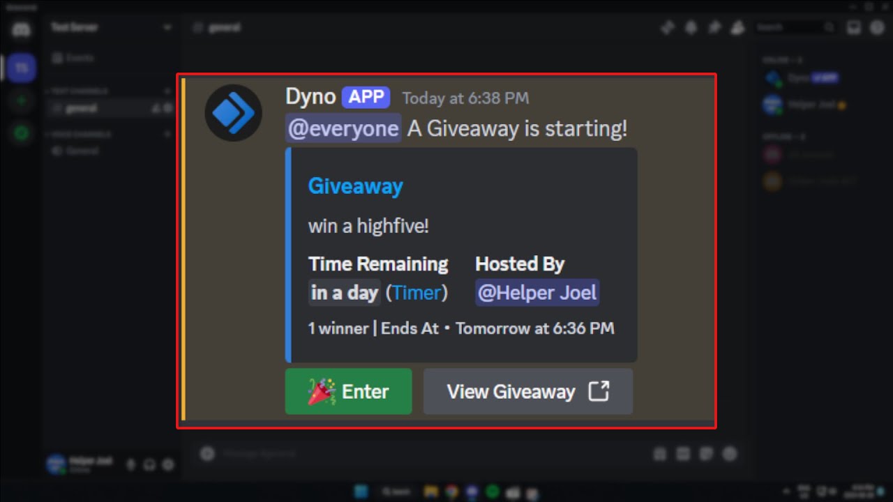 How To Create A Discord Giveaway Using Dyno Bot