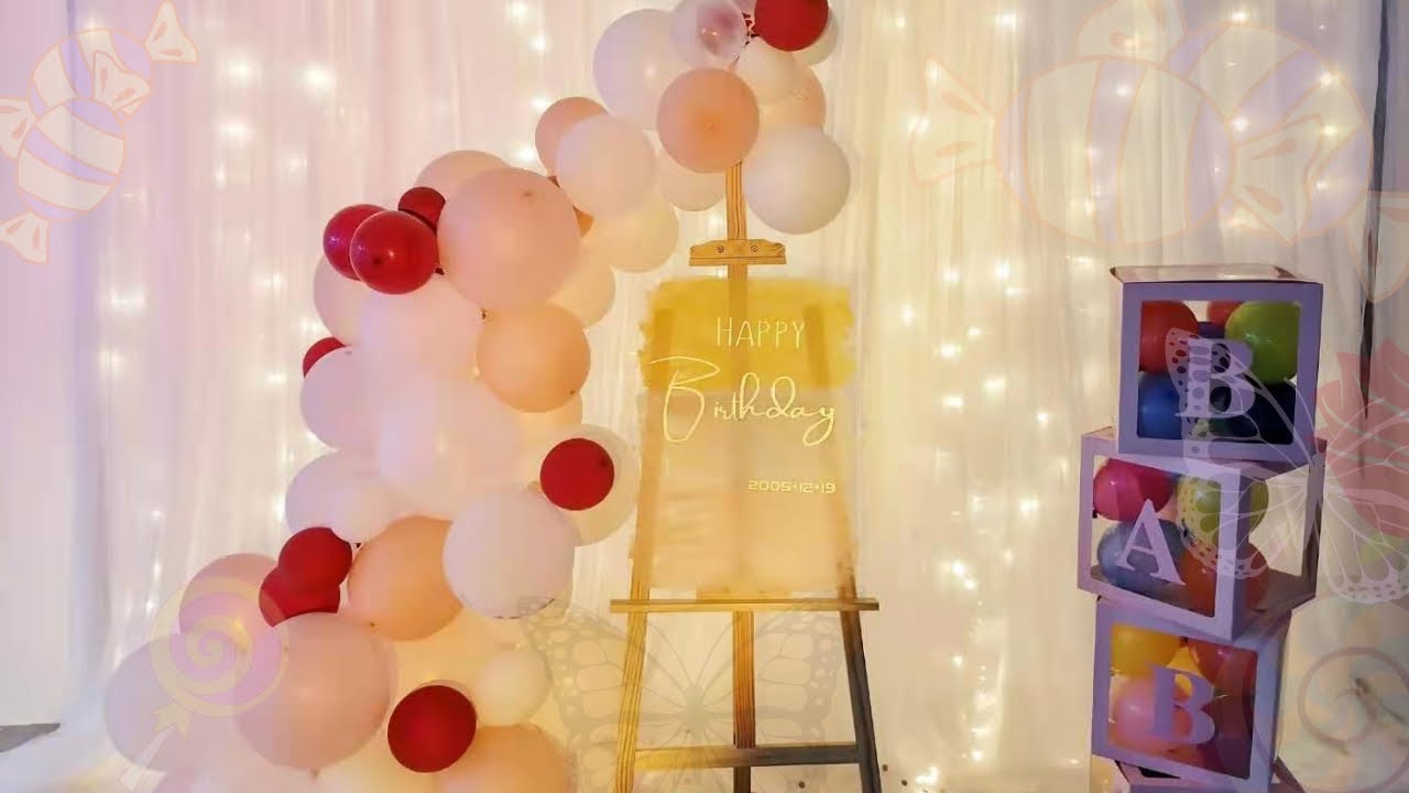 How To Make Birthday Decoration Idea at Home - DIY 生日布置
