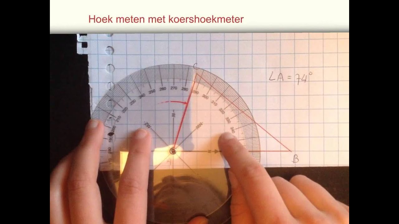 1KGT 4.3 hoek meten met koershoekmeter