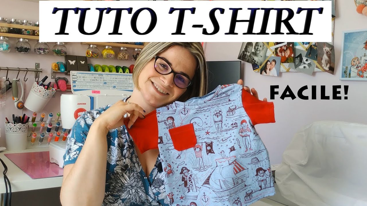 Tuto : coudre un T-SHIRT Enfant / Femme / Homme à la surjeteuse (Facile)