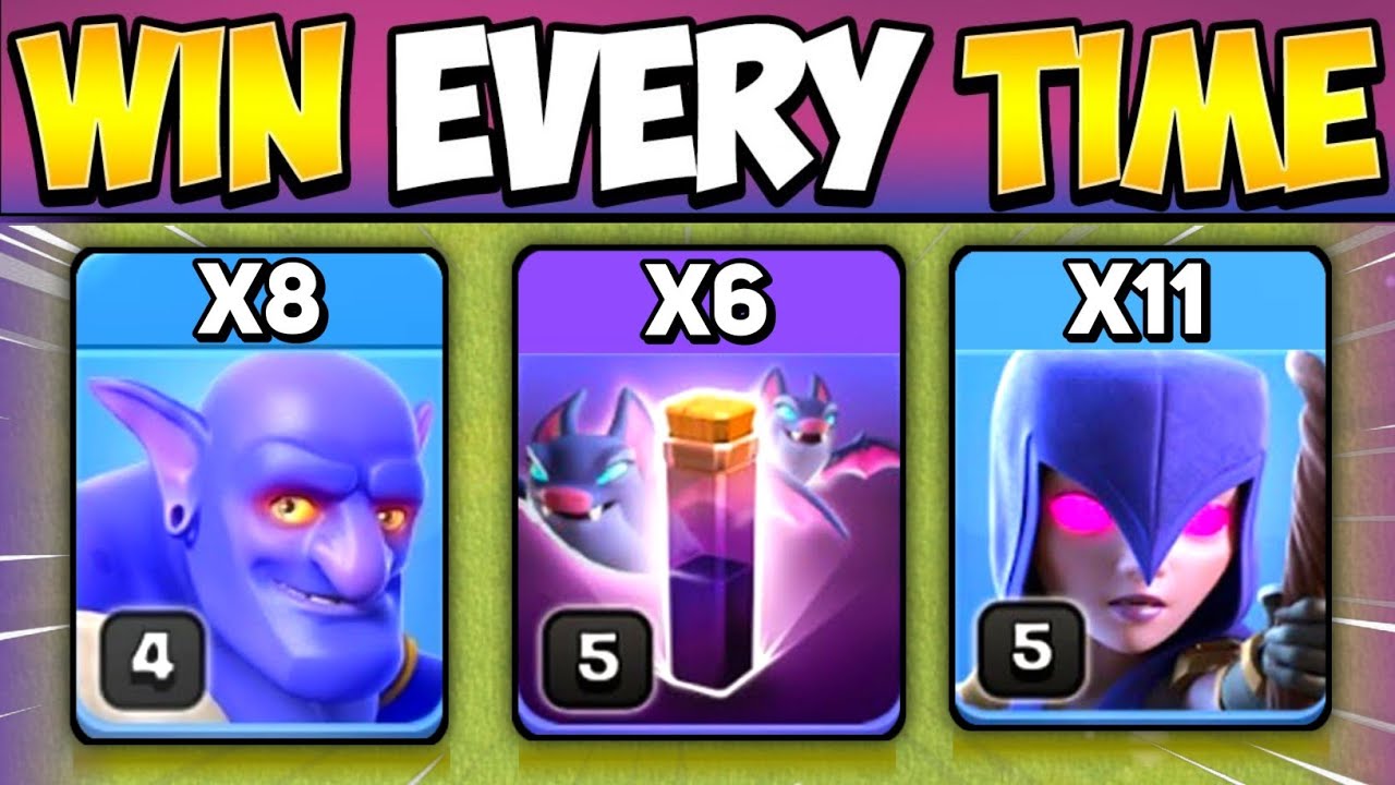 TH12 Bowler Witch Attack With Bat Spell | Th12 Spam Attack Strategy (Clash Of Clans)