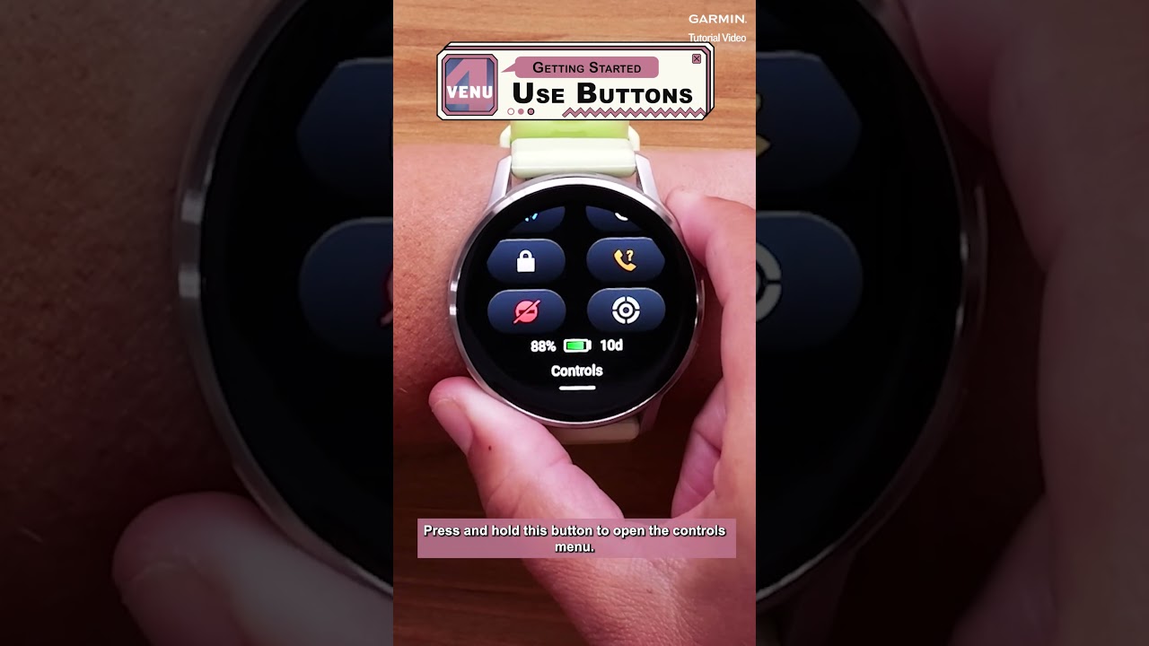 Tutorial - Venu 4: Use Buttons #venu4 #garminwatch #garmintutorial