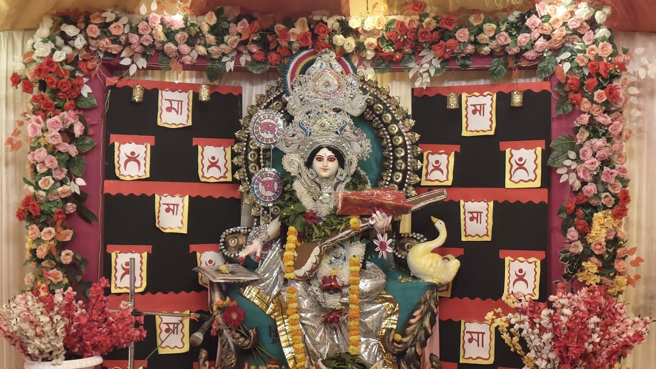 Saraswati Puja 2k26 at COA Susunia BCKV Bankura Campus 📚🪁😇✨🙏#saraswatipuja2026 #veenavadini 