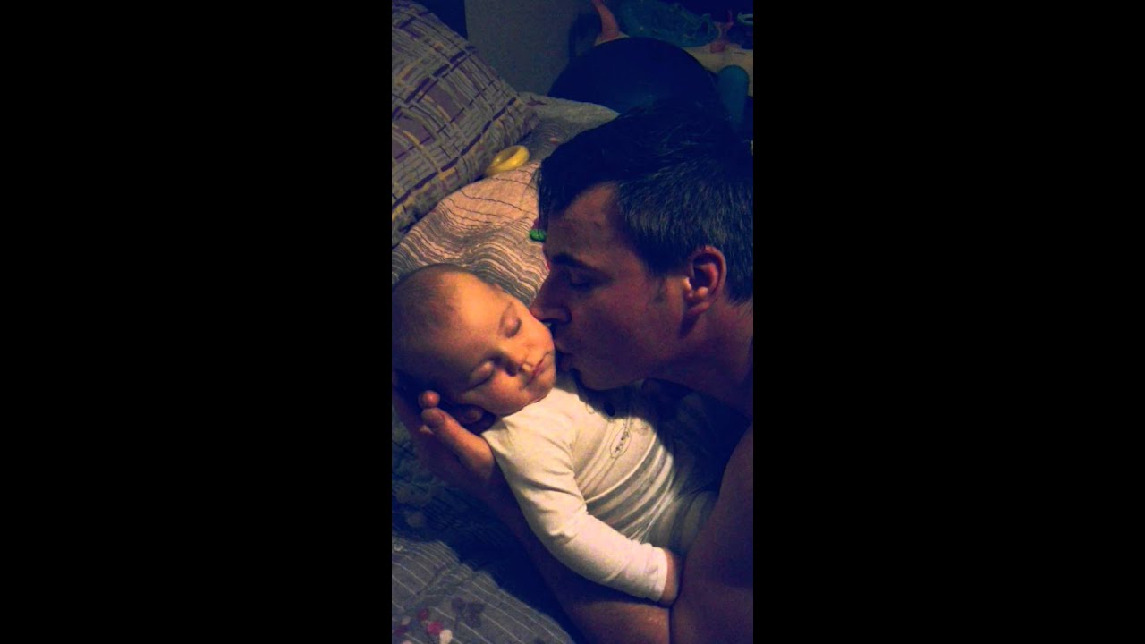 Sleeping with daddy's kisses!!