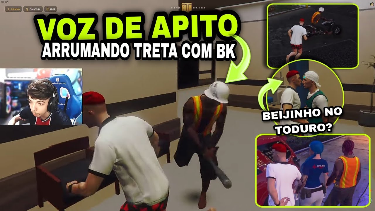 Bkinho CLIPS | BK T&Aacute; DE VOLTA NO CDA - BK &Eacute; PERSEGUIDO POR VOZ DE APITO - TRETA NO HP No GTA RP #301