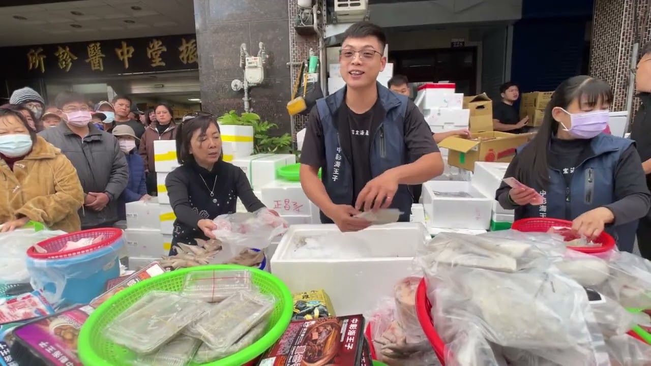 生食級干貝10秒賣光 這絕對是賠錢的 #中彰海王子 #烏日火車站 #海鮮叫賣 #海鮮拍賣