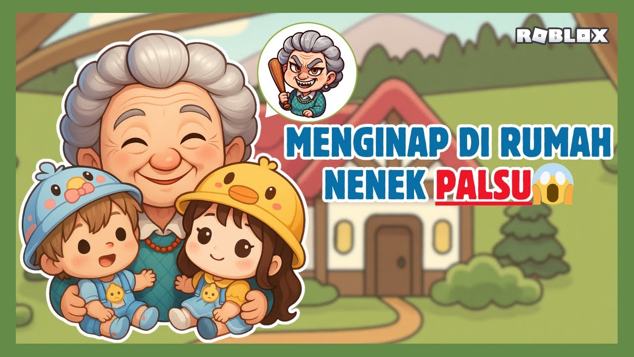 MENGINAP DI RUMAH NENEK PALSU??😱 OH NO KABURR!!😱 with @Bobarose19 I Roblox Indonesia