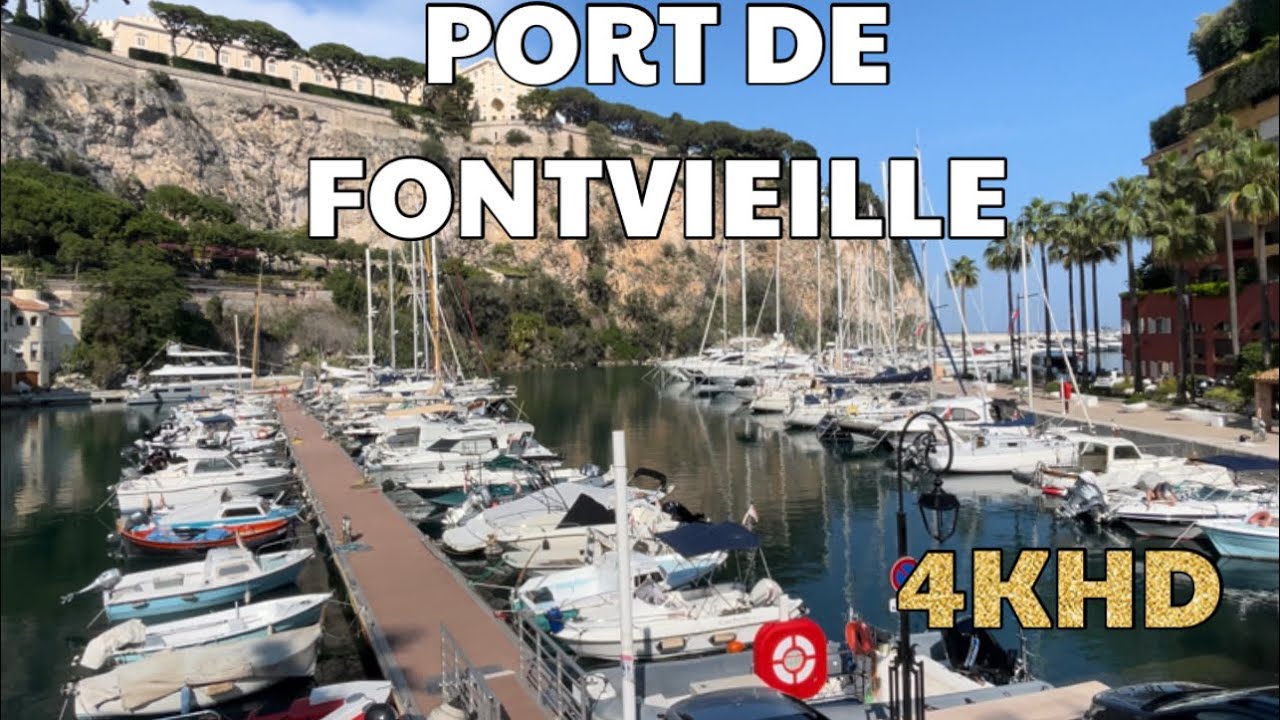 (4K) The Old Port of Monaco - Port de Fontvieille full walk guide ​⁠