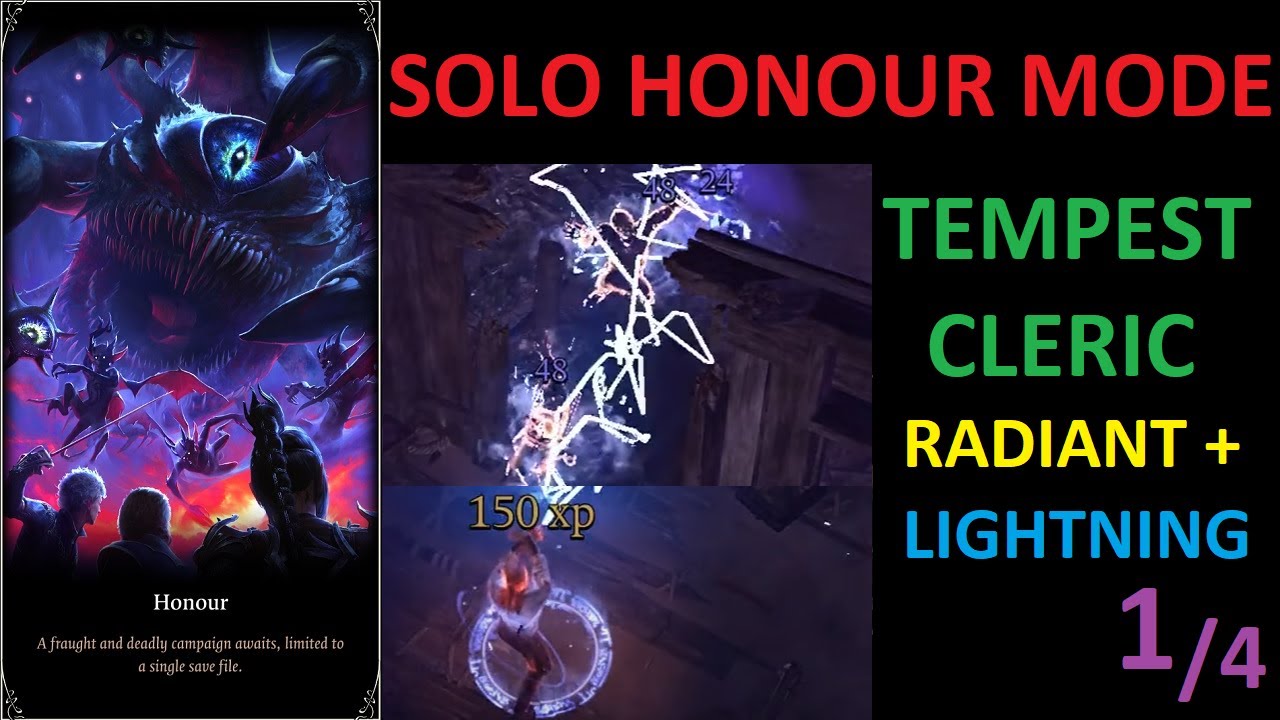 BG3 - Solo Honour Mode - Dark Urge Tempest Cleric - Gameplay [1/4]