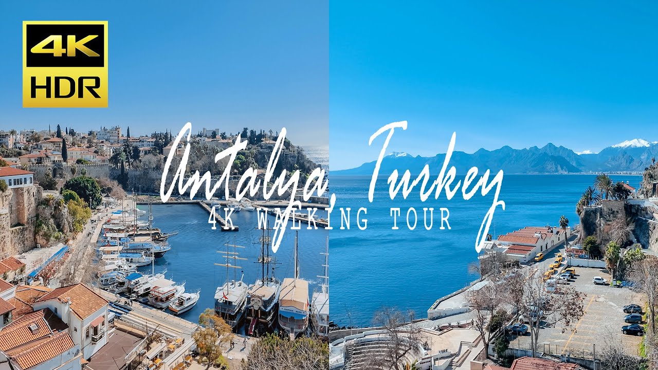 Konyaaltı Street Walk in Antalya 🇹🇷 | Beautiful Seaside Cliffs & Parks | 4K HDR Walking Tour