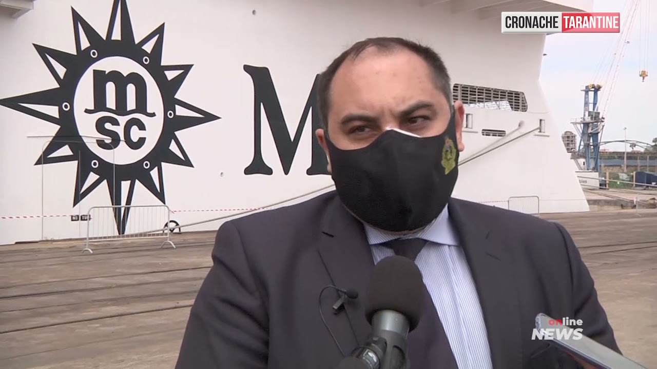 La MSC Seaside approda per la prima volta a Taranto. L'emozione e l'orgoglio di Melucci e Prete