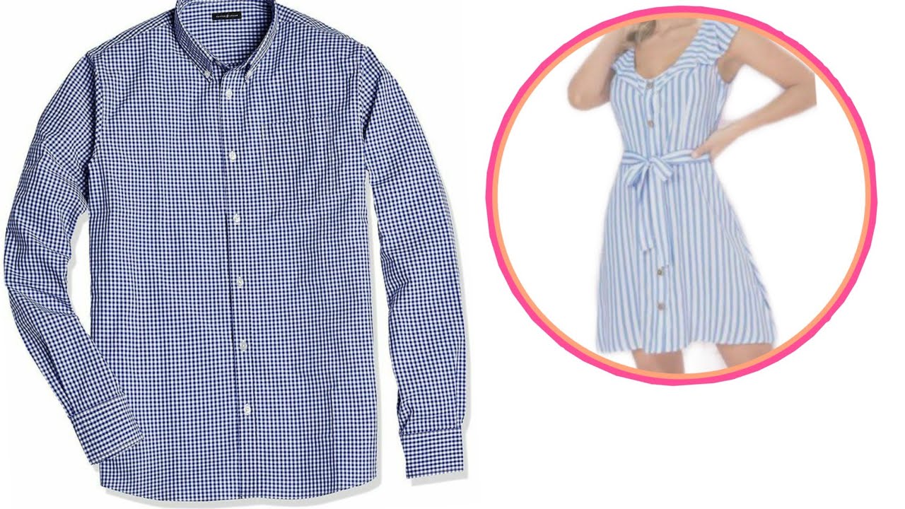 TRANSFORMANDO CAMISA MASCULINA EM VESTIDO|| 💜