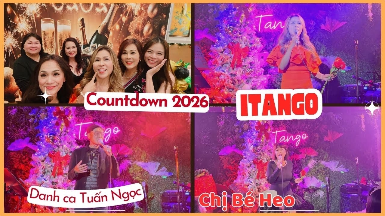 Danh Ca Tuấn Ngọc, chị Bé Heo hát trong đêm Countdown 2026 cùng bà 8, Lệ Thi, Út Phi tại iTango