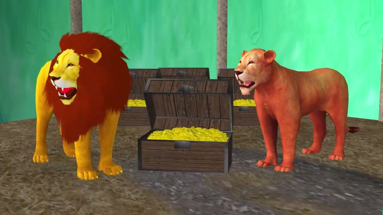 Top 03 Lion Amazing Hindi Moral Stories Collection Sher Ki Kahani - Hindi Kahaniya - Fairy Tales.