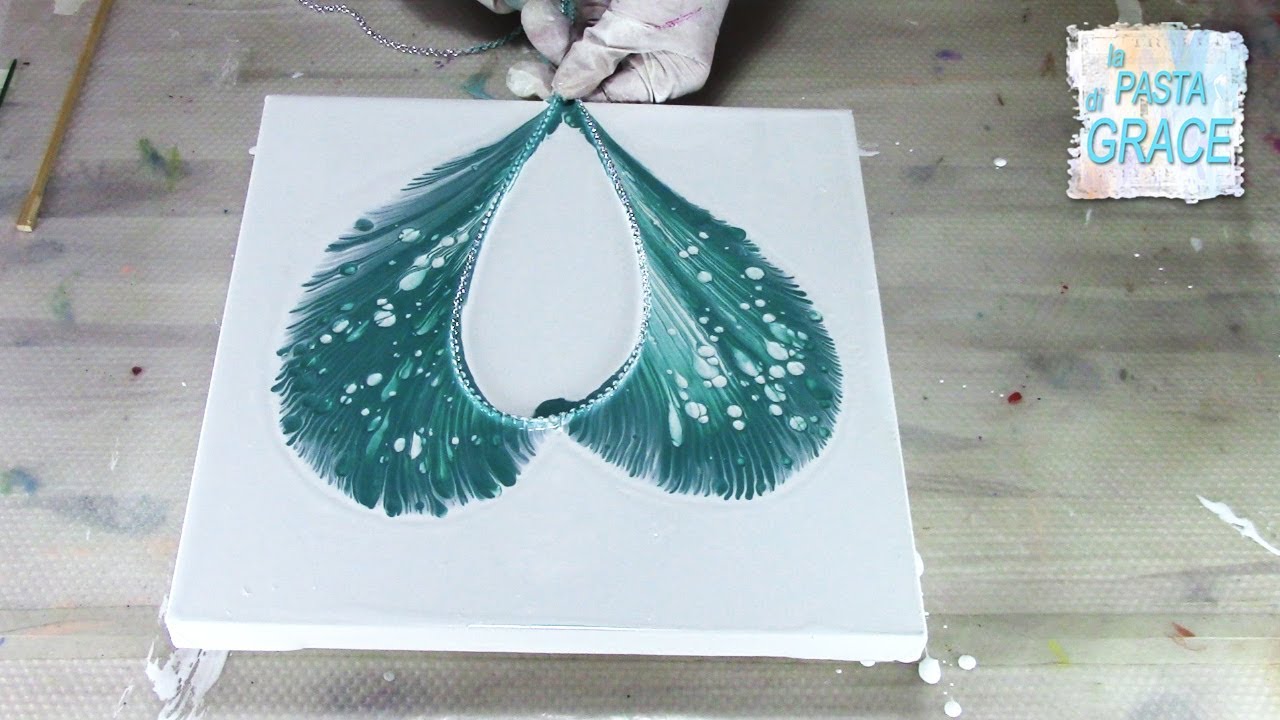 #10 Acrilico Fluido - Fluid Painting test cuore