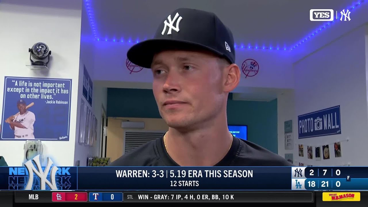 Will Warren speaks on his rough outing against the Dodgers