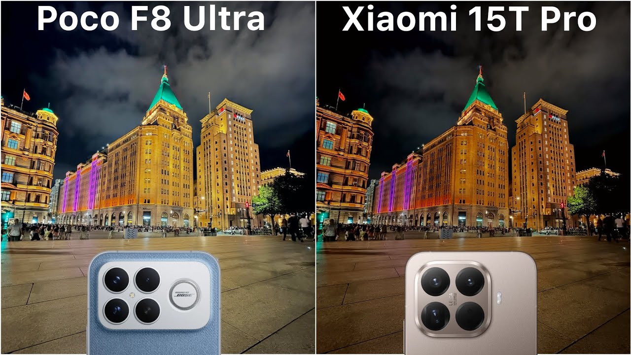 Сравнение тестов камер Poco F8 Ultra и Xiaomi 15T Pro