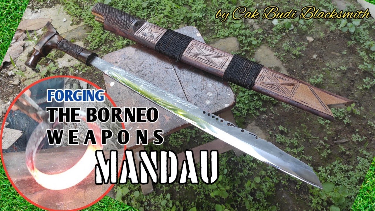 Membuat senjata replika mandau dari klaher (bearing) keras