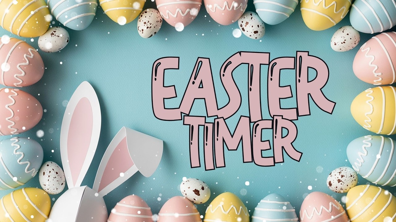 🌸🐰10-Minute Pastel Easter Countdown Timer | Fun Classroom Visual Timer for Kids