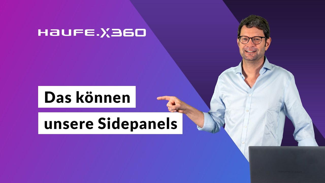 Sie sollten die Sidepanels von Haufe X360 nutzen! 🧠
