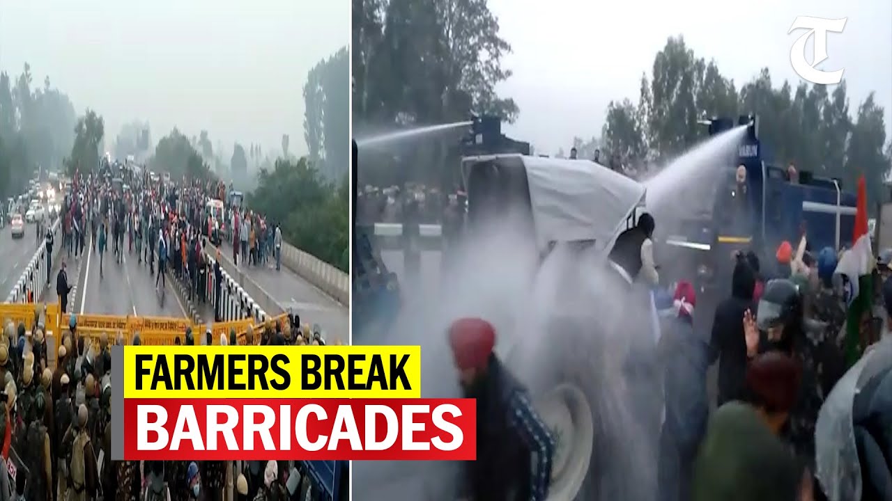 Farmers break barricades amid use of water canons by police; head towards Delhi