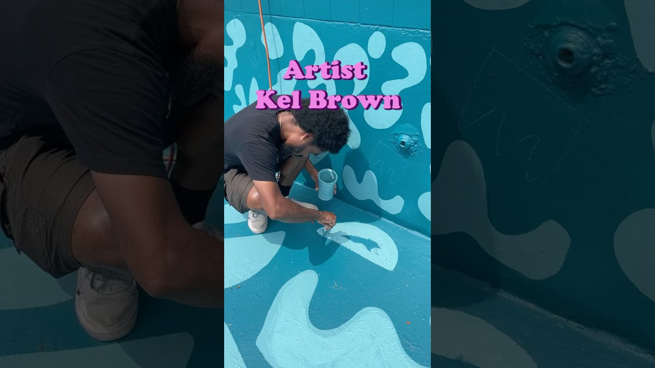 Painting a Mural in a Swimming Pool #art