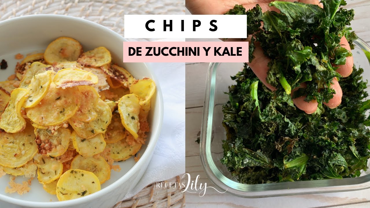 🥬 CHIPS DE CALABACIN O ZUCCHINI Y CHIPS DE KALE ☑︎ cómo hacer vegetales crujientes