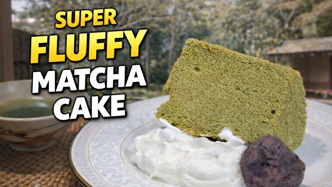Japanese Matcha Chiffon Cake is a light and fluffy dessert loved in Japan 🍵🇯🇵