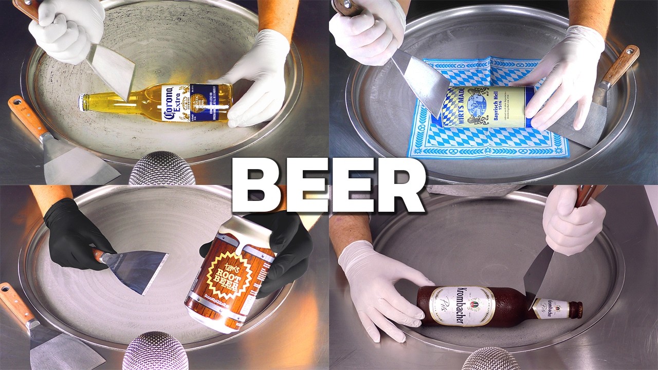 What If You Combined BEER  with Ice Cream - Ultimate Beer Ice Cream Rolls Compilation 🍺 (ASMR)