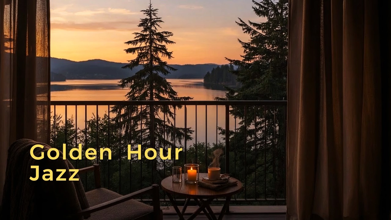 Golden Hour Lake Jazz 🌅 Relaxing Piano Music for Calm Evenings & Focus