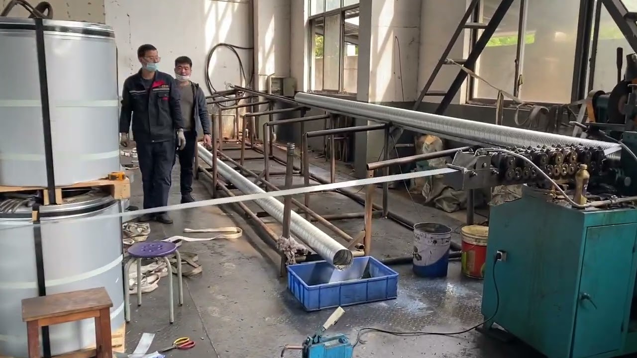 Grout Tube Post Tension Pipe Forming Machine Metal Spiral Duct Making Machine