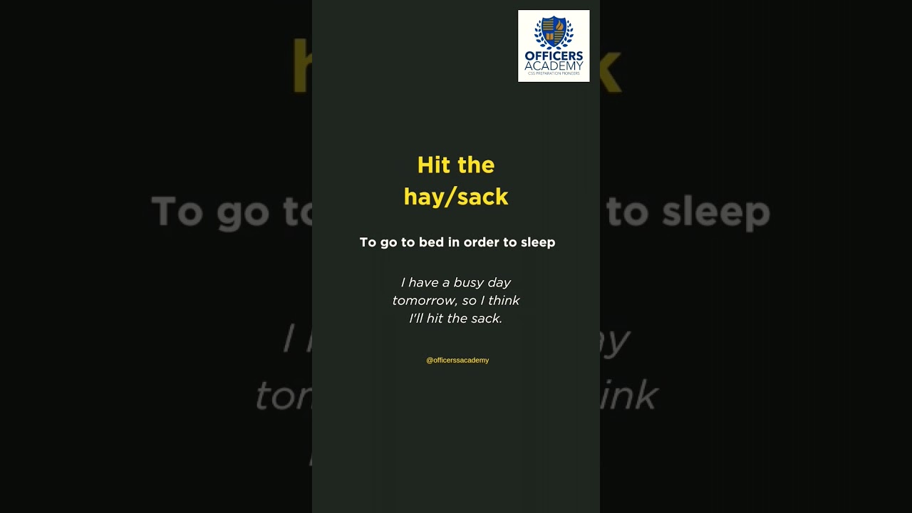 CSS English #idioms #english #officersacademy  #csspreparation #cssenglish csse