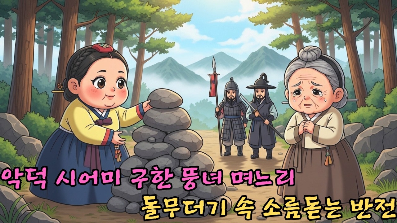 독설만 퍼붓던 시어머니가 누명을 쓰고 귀양길에 오르자, 돌무더기 속에 비밀을 숨긴 영리한 뚱녀 며느리의 반전 지혜설 | 야담·민담·전설·옛날이야기·오디오북