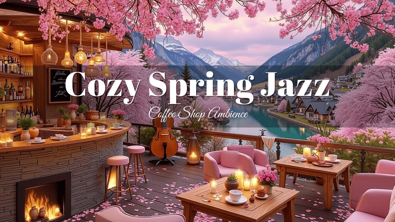 Cozy Spring Jazz & Coffee Shop Ambience - Расслабляющий джаз-пианино для учебы