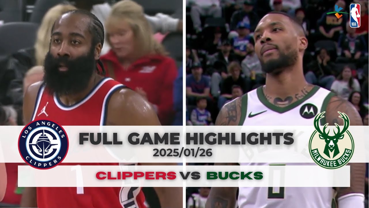 #NBA 【#洛杉磯快艇 vs #密爾瓦基公鹿】 全場賽事精華 ｜20250126｜#LosAngelesClippers vs #MilwaukeeBucks