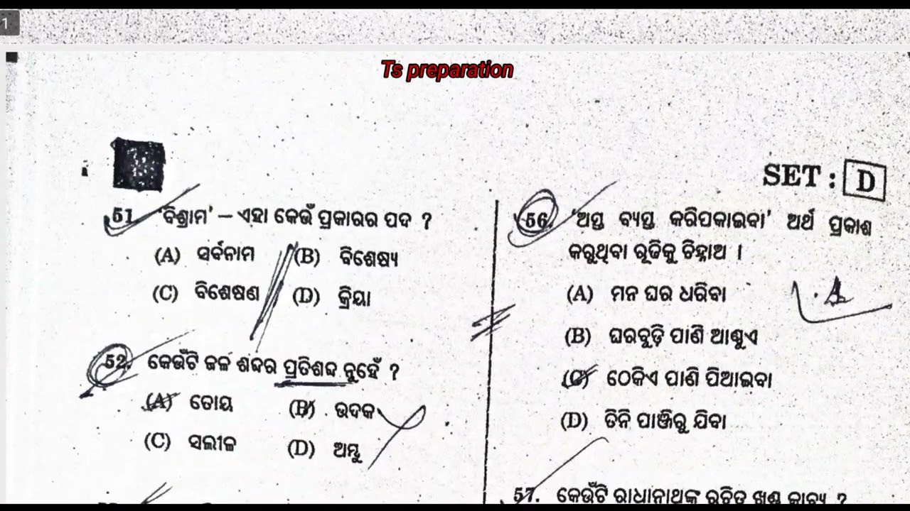 Otet previous year 2024 odia grammar and odia pedagogy question paper discussion /2024 exam paper 
