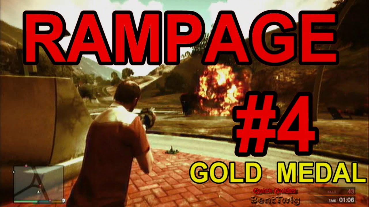 Grand Theft Auto V - Red Mist - Rampage #4 - Gold Medal
