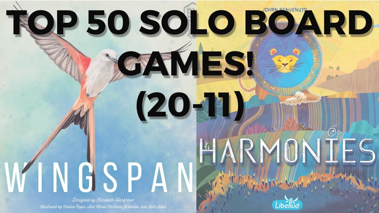 Top 50 Solo Board Games Of All Time! | 20-11 | (2024 Edition)