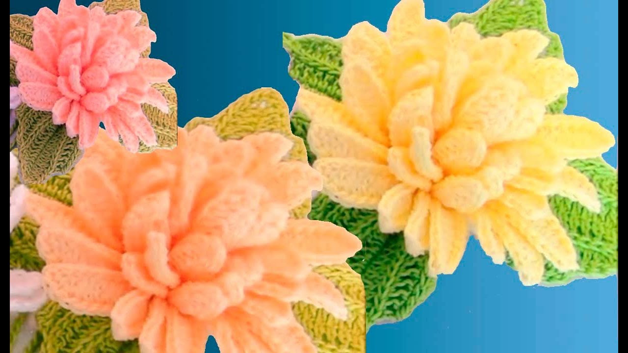 Esta Flor es Hermosa está Divino 😍💕 Tejer a Crochet Principiantes del tejido