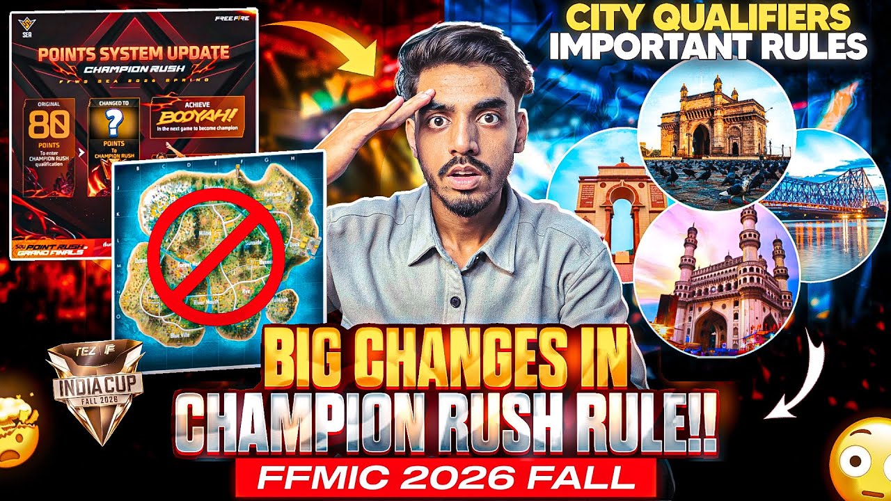 BIG CHANGE IN CHAMPION RUSH RULE😱 | FREE FIRE OFFICIAL ESPORTS RULE CHANGE✅ | FFMIC 2026 FALL RULES