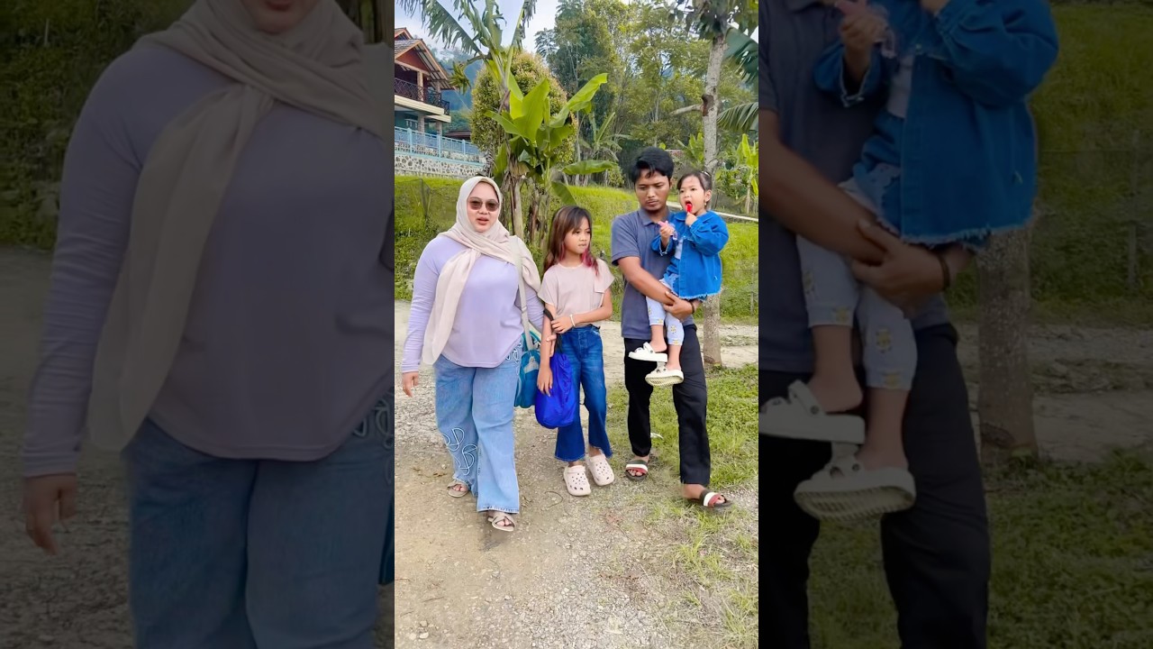 Mang enun ngajak keluarga liburan ke villa