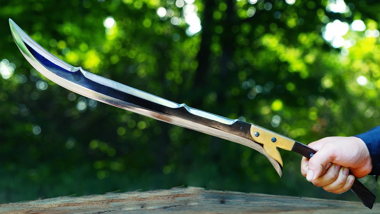 Broken Car Axle Forged into a Sword