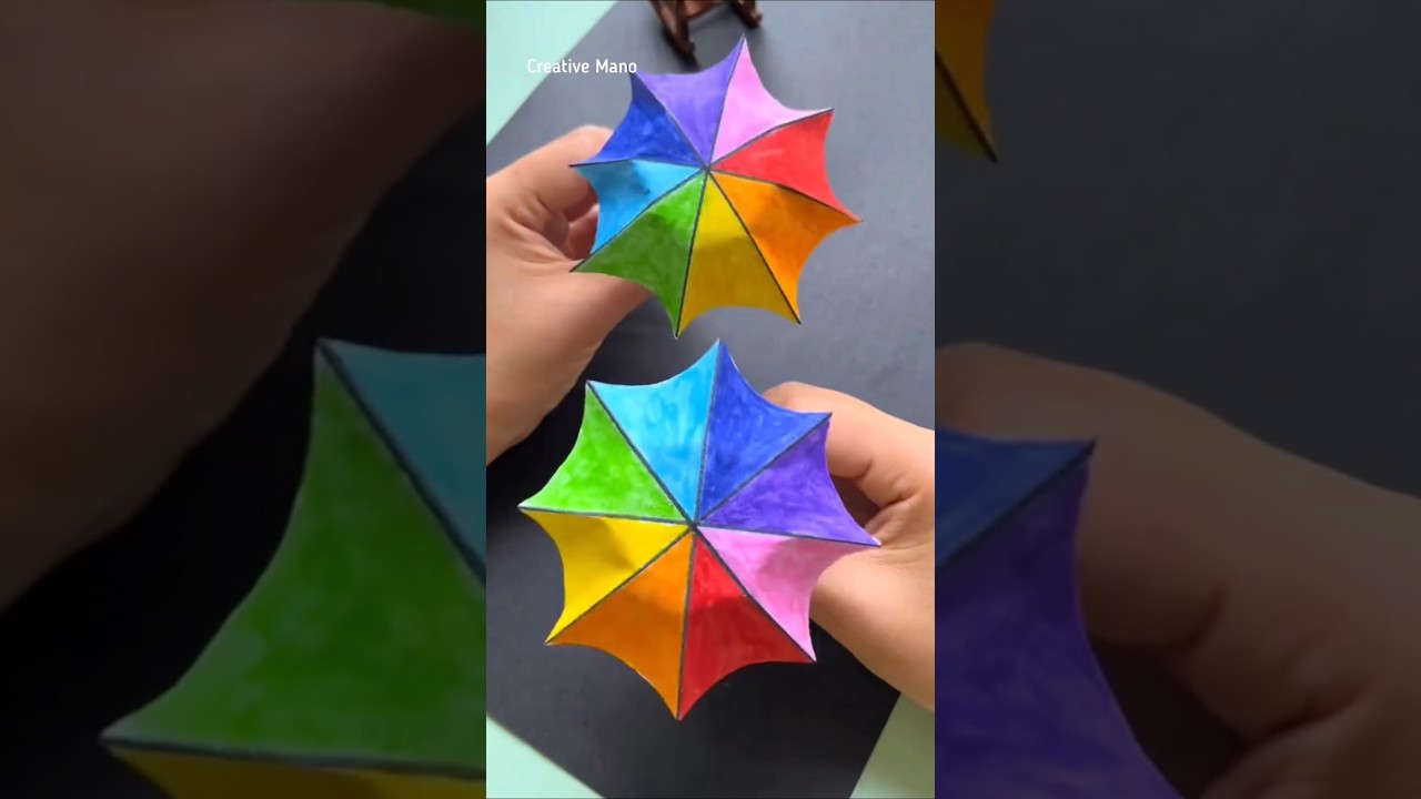 DIY Paper Umbrella Step By Step| DIY Paper Art For Kids #papercrafttutorial #paperart #papercutting