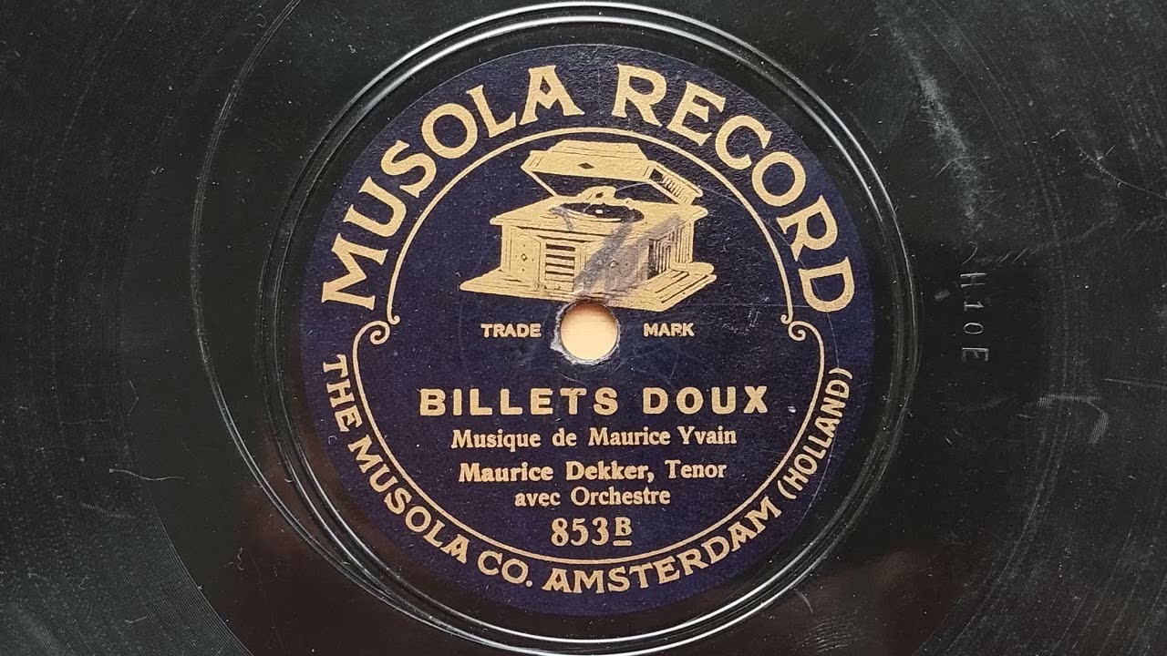 Maurice Dekker - Billets doux - 1921